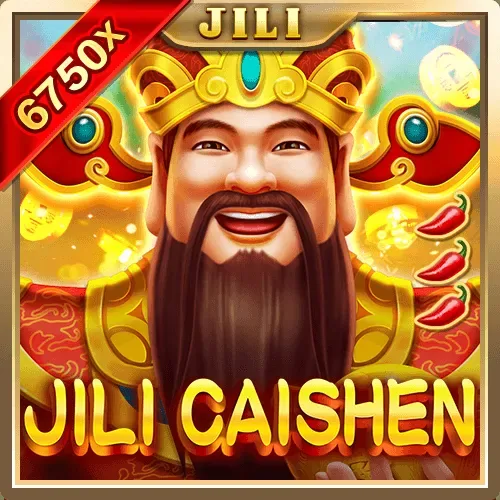 JILI Caishen slot artwork in gold and red